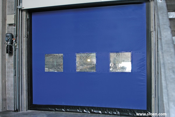 This is a photo of an industrial door produced in an HF-welding machine.