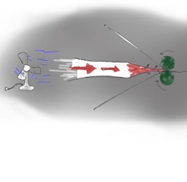 This is a picture showing hot air welding.