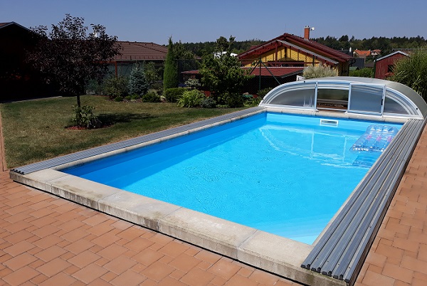 This is a photo of a pool-liner made in an HF-welding machine.